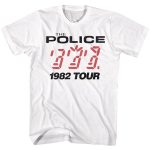 The Police 1982 Tour White Official T-Shirt